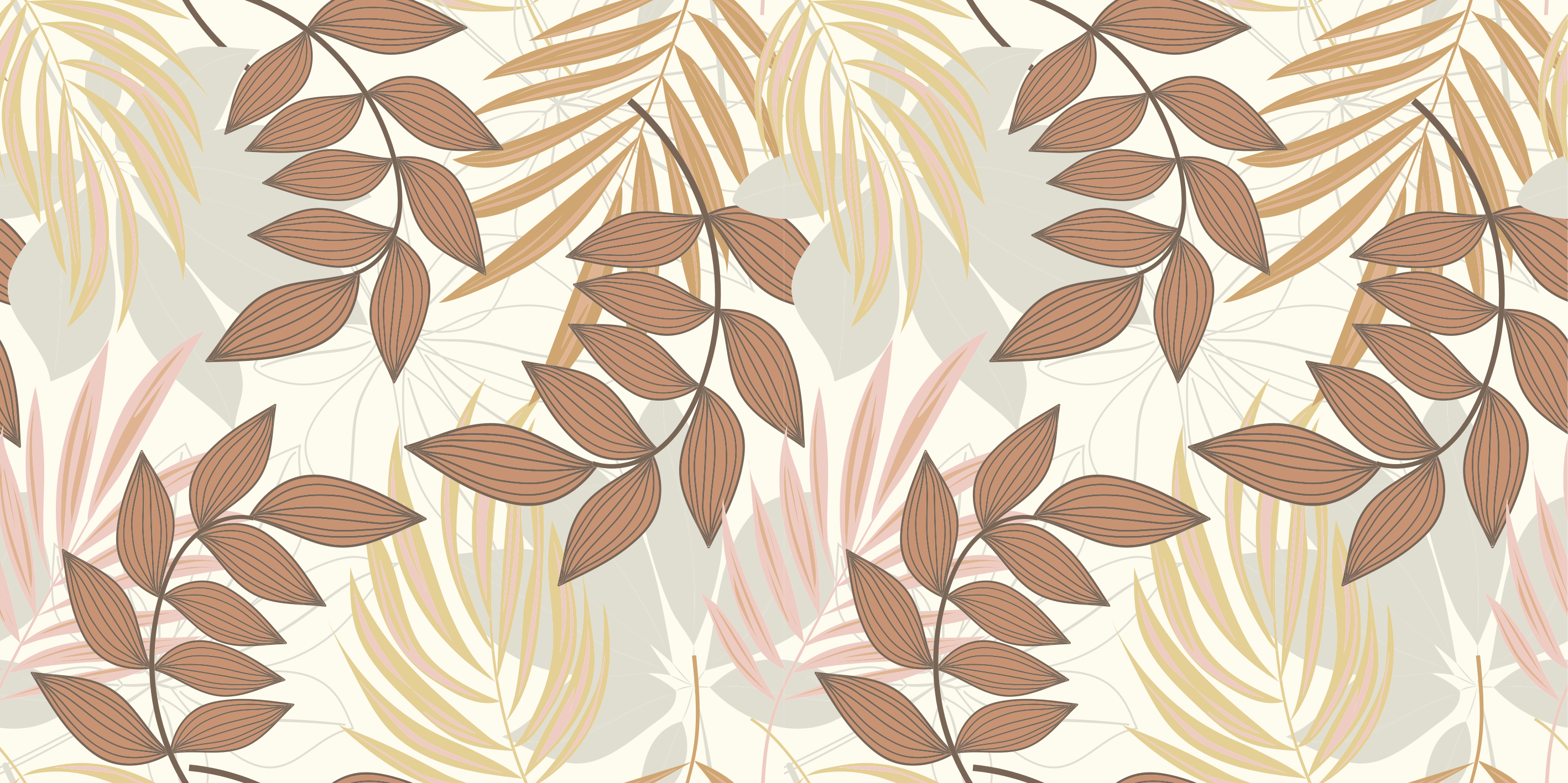 Cvetlična vinilna preproga navdih elegantnih listov - TenStickers