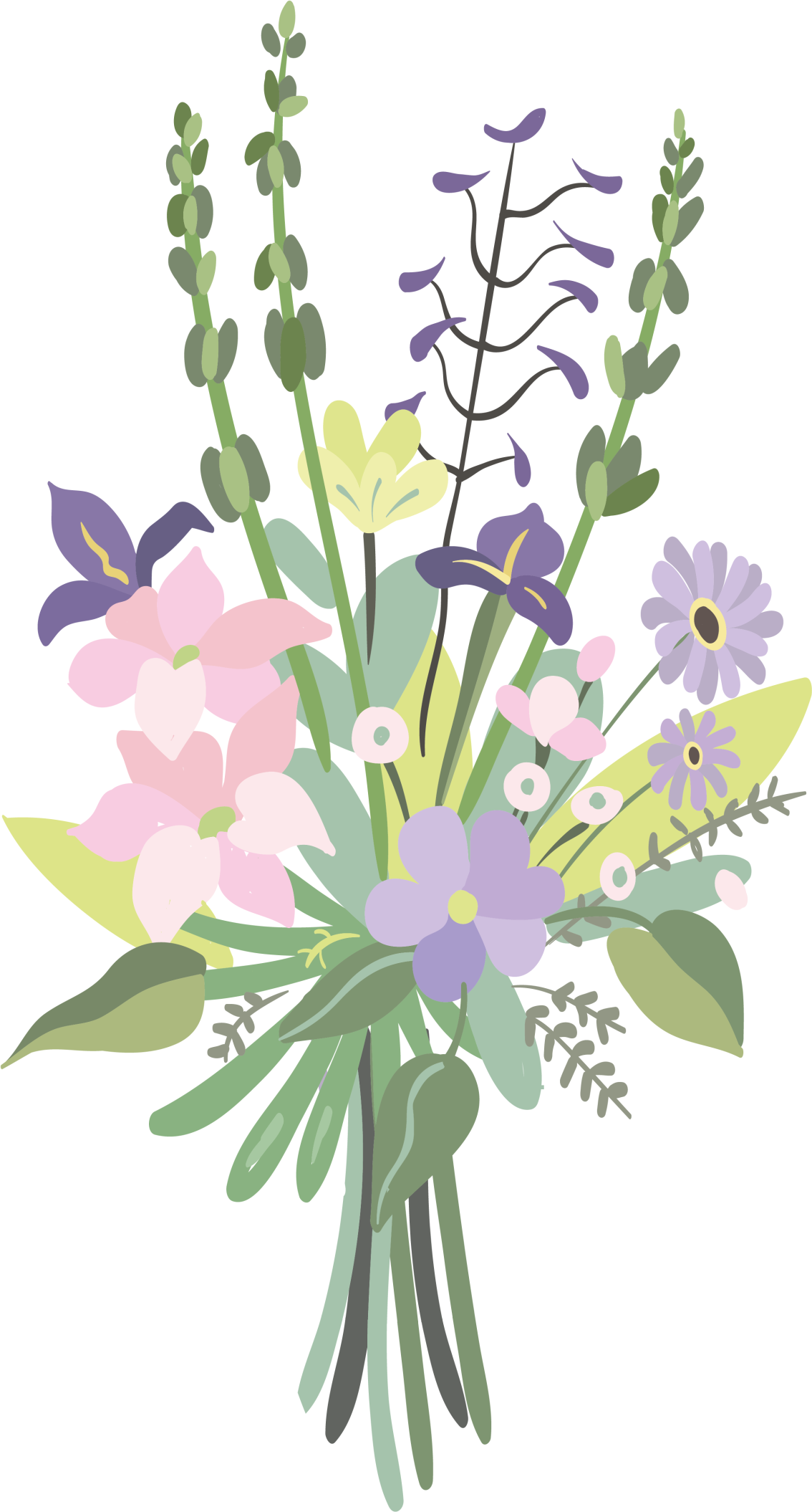 Cvetlična vinilna preproga pisana cvetna šopka - TenStickers