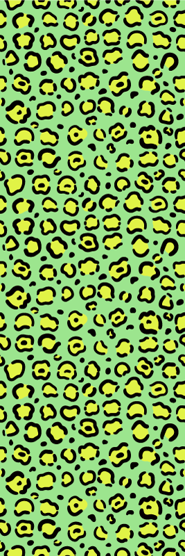 Vinilni tepih s potiskom živali barvit leopard na pistacijo - TenStickers