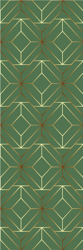Vinilne preproge z geometrijskimi vzorci v metallic zeleni - TenStickers