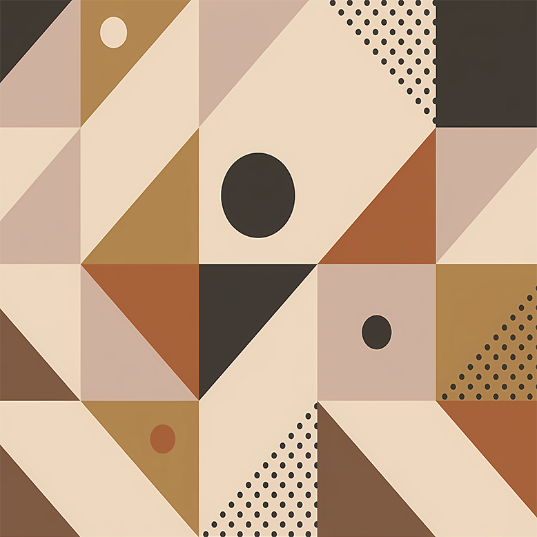 Vinilne preproge z geometrijskimi vzorci rjav mozaik - TenStickers