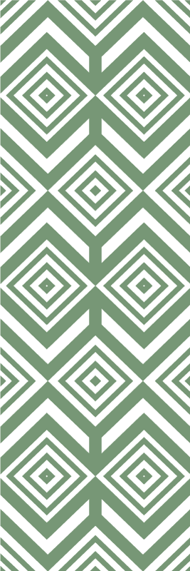 Vinilne preproge z geometrijskimi vzorci zeleni rombi - TenStickers