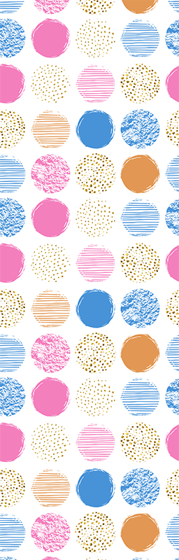 Vinilne preproge z geometrijskimi vzorci barvnih pik - TenStickers