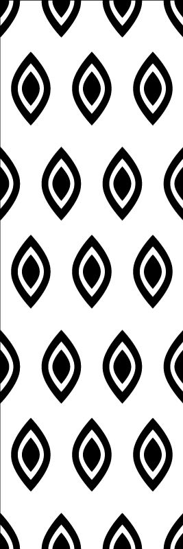 Vinilne preproge z geometrijskimi vzorci črno-bele oblike - TenStickers