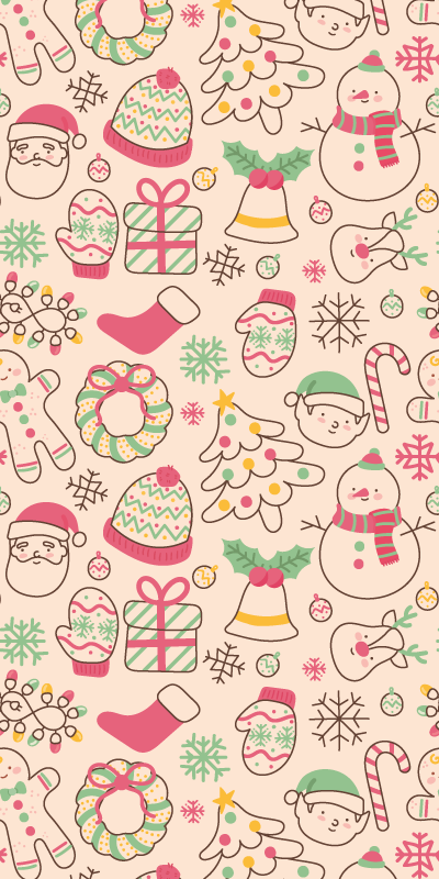 Božična vinilna preproga božične luči - TenStickers