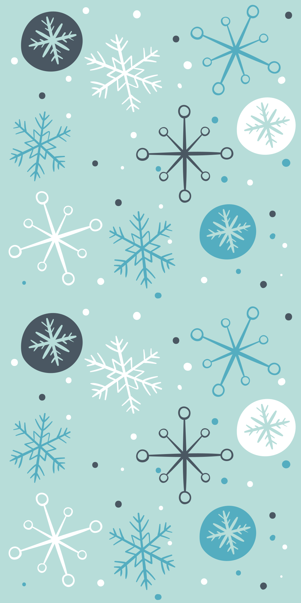 Božična vinilna preproga okrasne snežinke v modri in beli - TenStickers