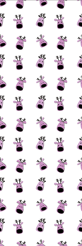 Božična vinilna preproga z rožnatimi jelenčki - TenStickers