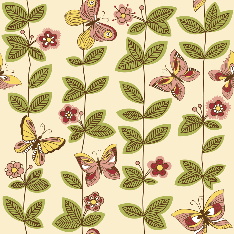 Vinilne preproge za spalnico metulji - TenStickers