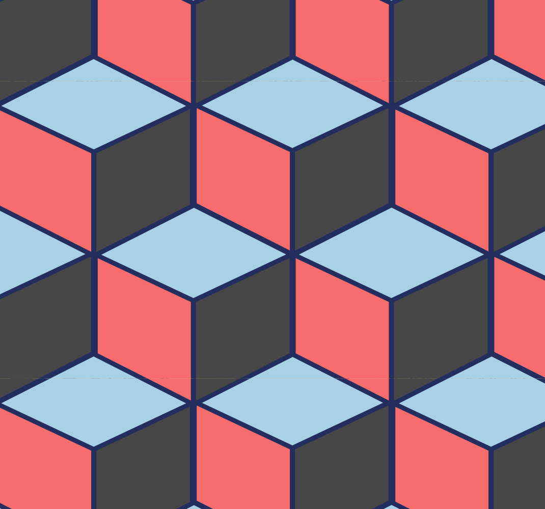 Vinilne preproge za spalnico geometrijski kvadrati 3d - TenStickers
