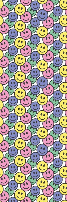 Vinilne preproge za spalnico barvni pastelni nasmehi - TenStickers