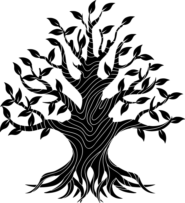 Naravne vinilne preproge linije drevesa življenja - TenStickers