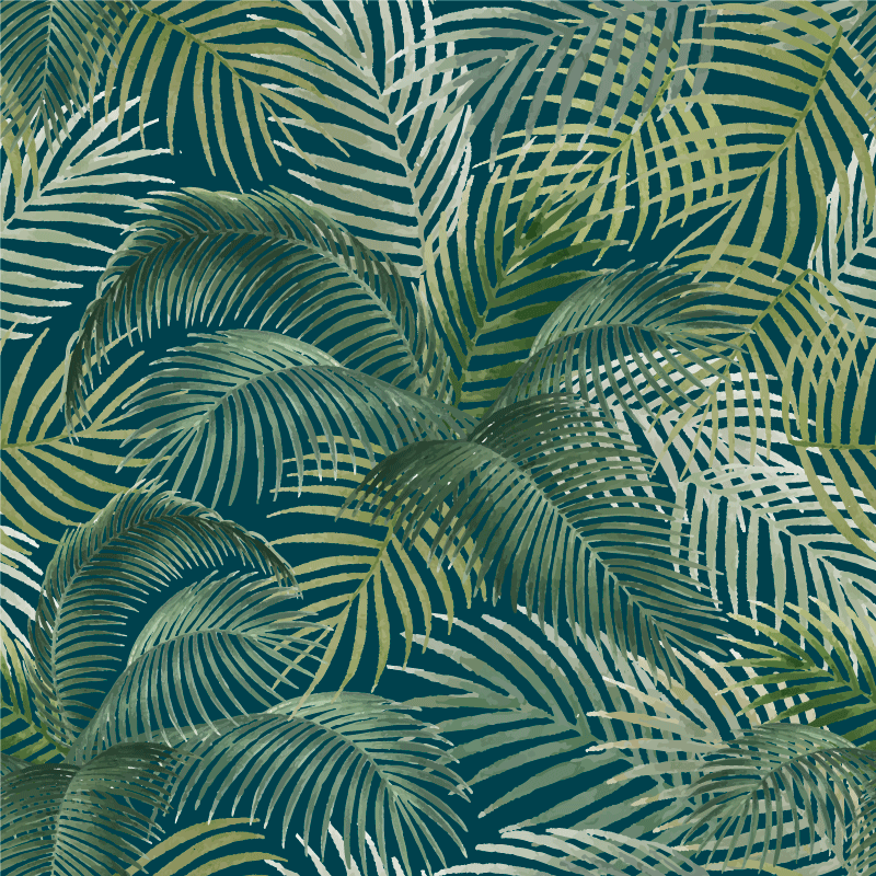 Naravne vinilne preproge z vzorcem tropskih listov - TenStickers