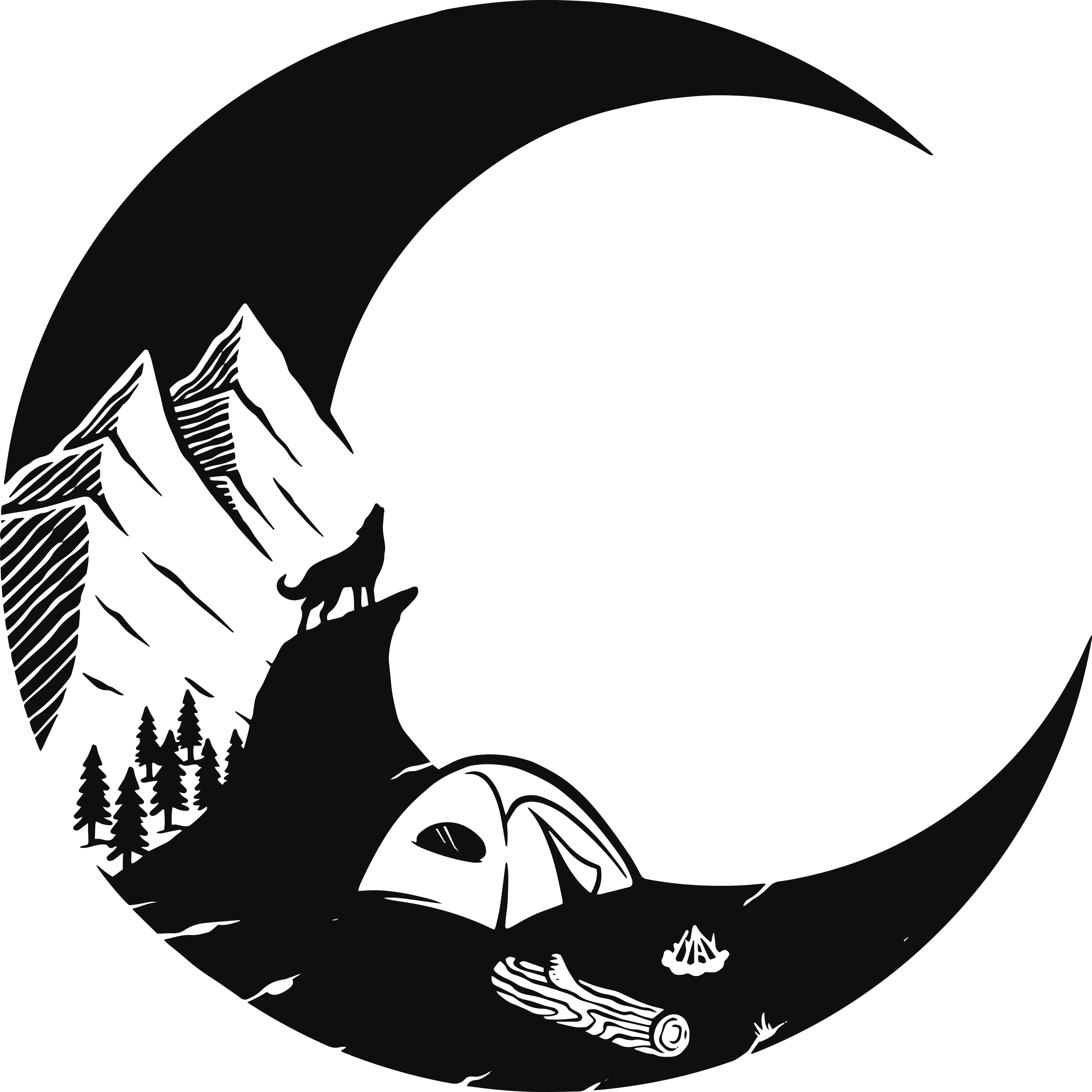 Naravne vinilne preproga gorska kamp scena - TenStickers