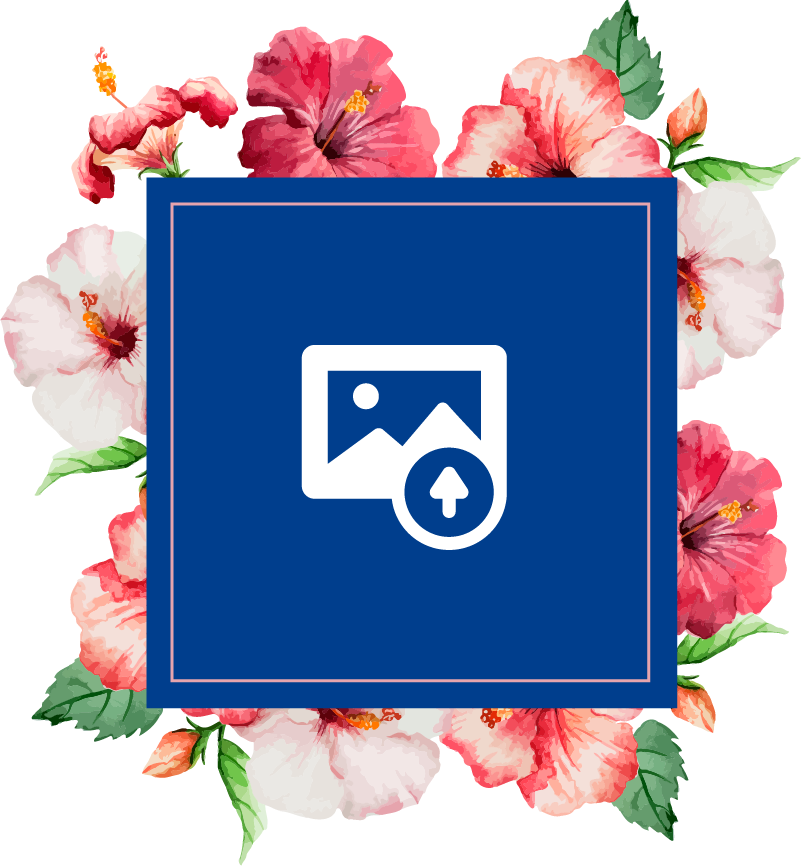 Naravne vinilne preproge hibiskusov cvetlični vzorec - TenStickers