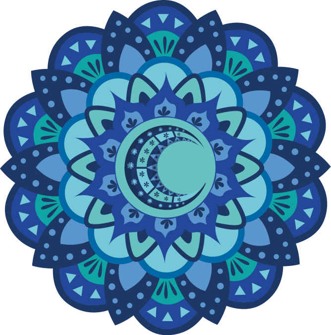 Naravne vinilne preproga zasnovana botanična mandala - TenStickers