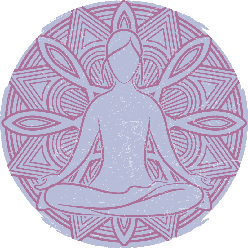 Naravne vinilne preproga meditativna figura mandala - TenStickers