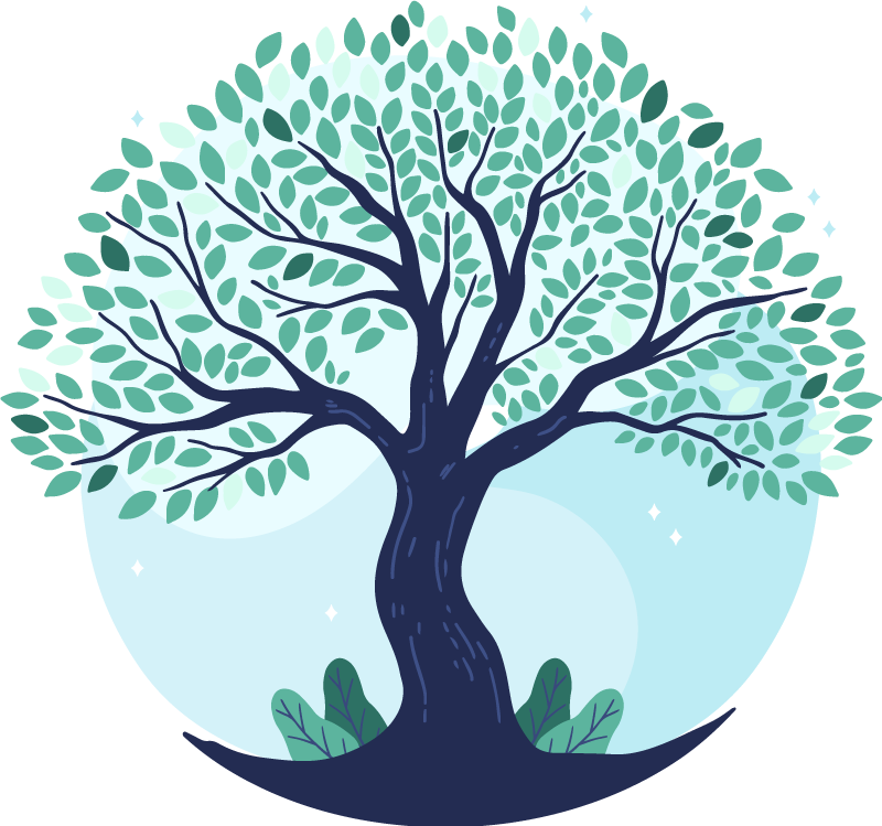 Naravne vinilne preproge oblikovanje bujnega drevesa - TenStickers