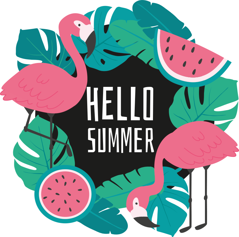 Naravne vinilne preproge dizajn tropskega flaminga - TenStickers