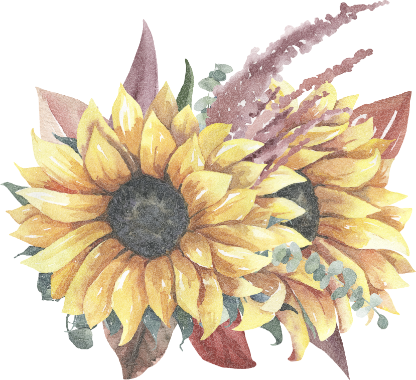 Naravne vinilne preproge sončnične cvetlične aranžmaje - TenStickers