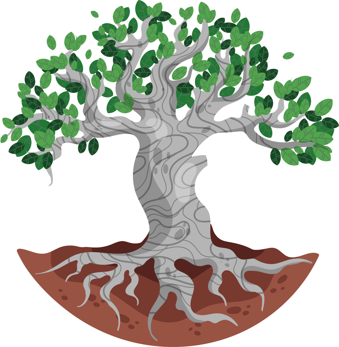 Naravne vinilne preproge s stiliziranimi koreninami - TenStickers