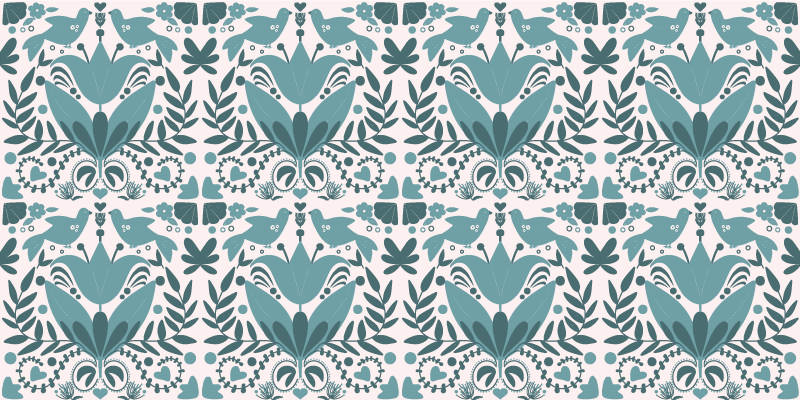 Naravne vinilne preproga s cvetličnim vzorcem - TenStickers