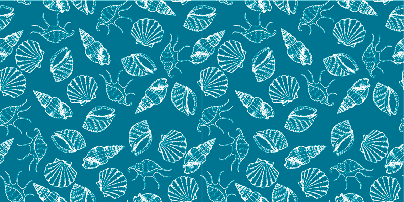 Naravne vinilne preproga v stilu morskih školjk - TenStickers