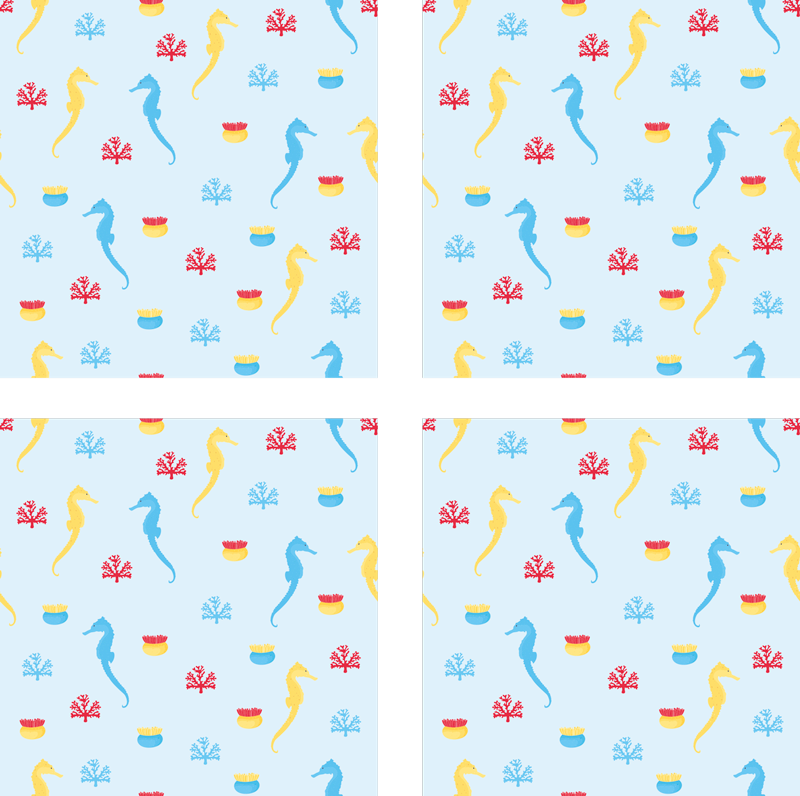 Naravne vinilne preproge morski konjiček naravni pljuski - TenStickers