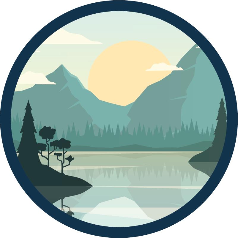 Naravne vinilne preproge odsev mirne gore - TenStickers