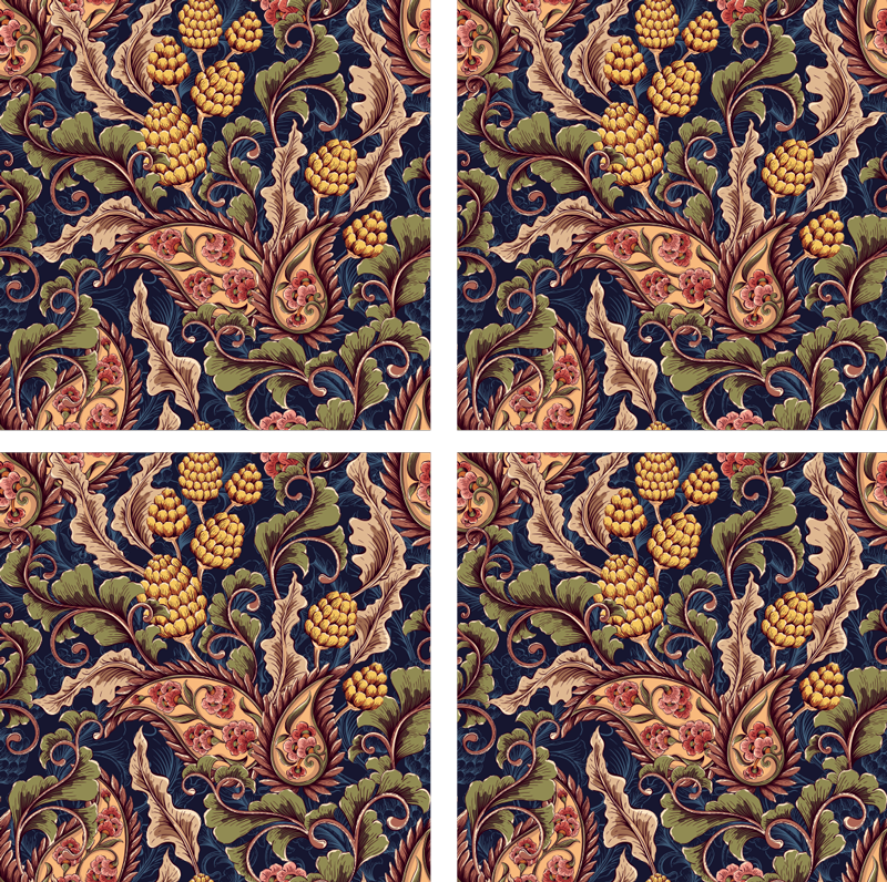 Naravne vinilne preproge s cvetličnim vzorcem - TenStickers