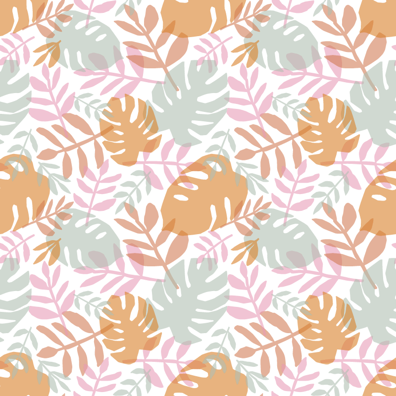 Naravne vinilne preproge z motivom zelenih listov - TenStickers