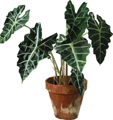 Cvetlična vinilna preproga geometrijska rastlina - TenStickers