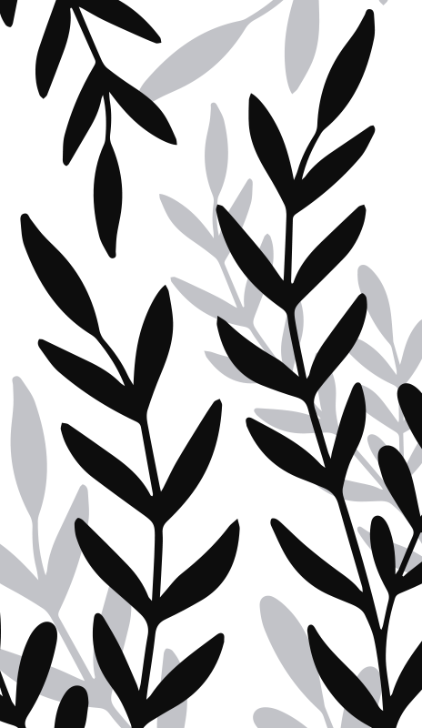 Cvetlična vinilna preproga prosojna vinilna plošča rastlin - TenStickers