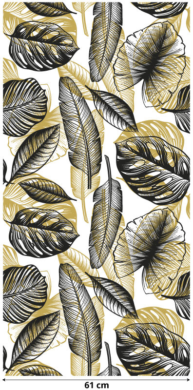 Cvetlična vinilna preproga elegantne tropske rastline - TenStickers