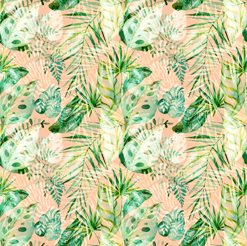 Cvetlična vinilna preproga rožnati listi in cvetovi - TenStickers