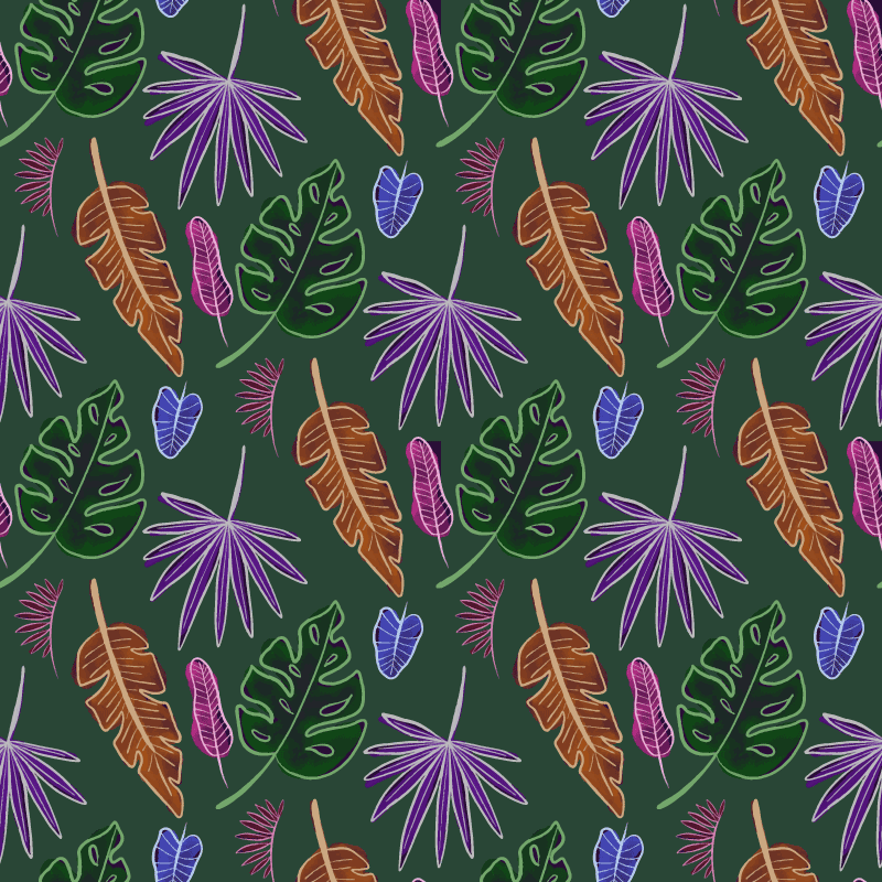 Cvetlična vinilna preproga geometrijska neon zasnova - TenStickers