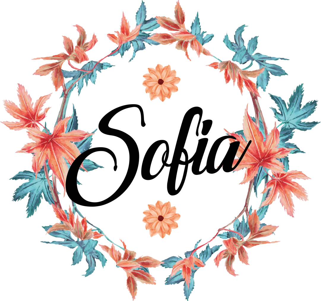 Cvetlična vinilna preproga jesenska cvetna krona z imenom - TenStickers