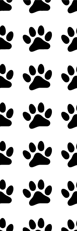 Vinilne preproge za spalnico s črnimi odtisi tačk - TenStickers