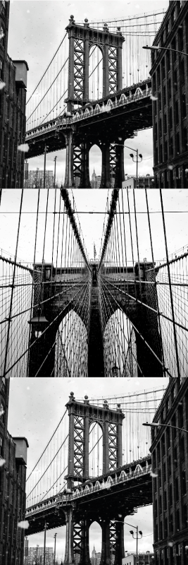 Vinilne preproge za spalnico koláž brooklynskega mostu - TenStickers