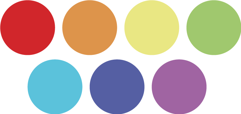 Vinilne preproge z geometrijskimi vzorci velike barvne pike - TenStickers
