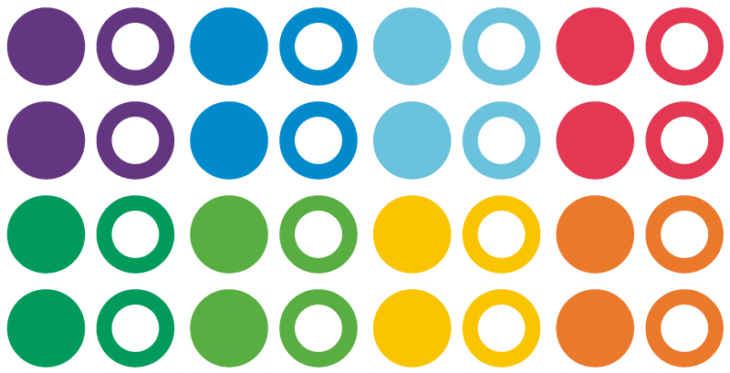 Vinilne preproge z geometrijskimi vzorci barvni krogi - TenStickers
