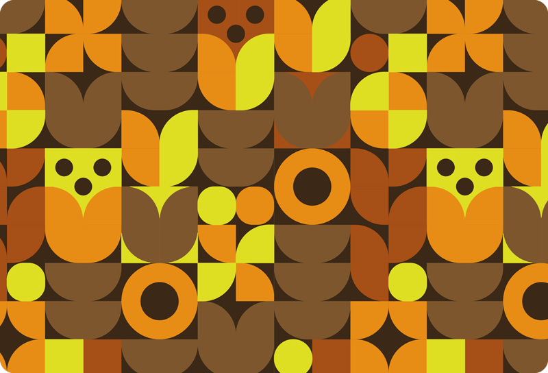 Vinilne preproge z geometrijskimi vzorci abstract 70s pribor - TenStickers