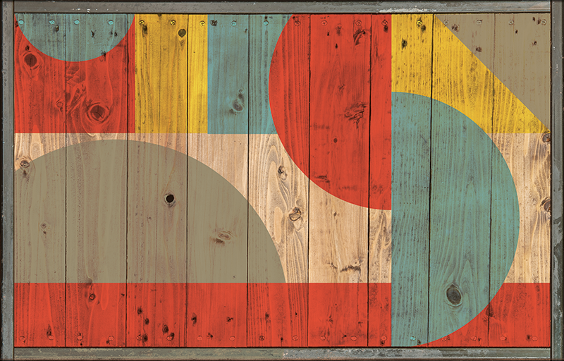 Vinilne preproge z geometrijskimi vzorci iz lesa - TenStickers