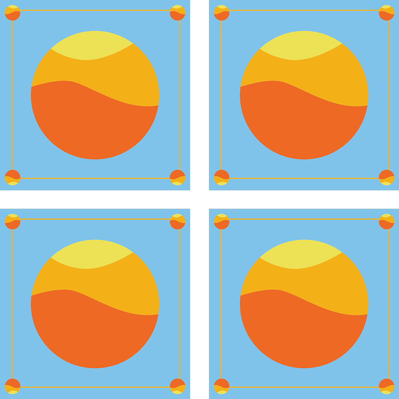 Vinilne preproge z geometrijskimi vzorci v barvitih krogih - TenStickers