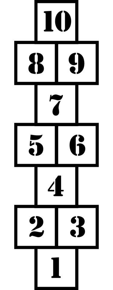 Otroške vinilna preproga črno-bela skakalka - TenStickers