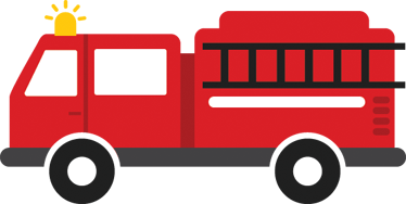 Otroške vinilna preproga gasilsko vozilo - TenStickers