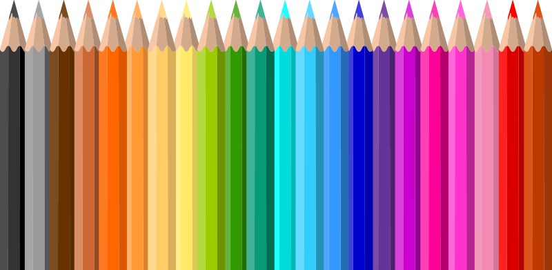 Otroške vinilna preproga z robom v barvnih svinčnikih - TenStickers