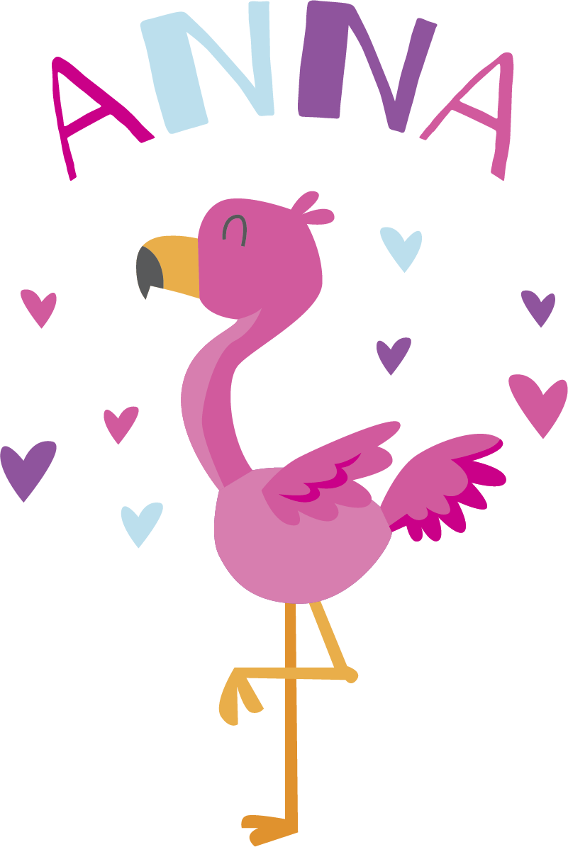 Otroške vinilna preproga personalizirana flamenco - TenStickers