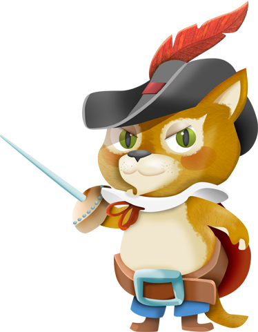 Otroške vinilna preproga maček v škornjih - TenStickers