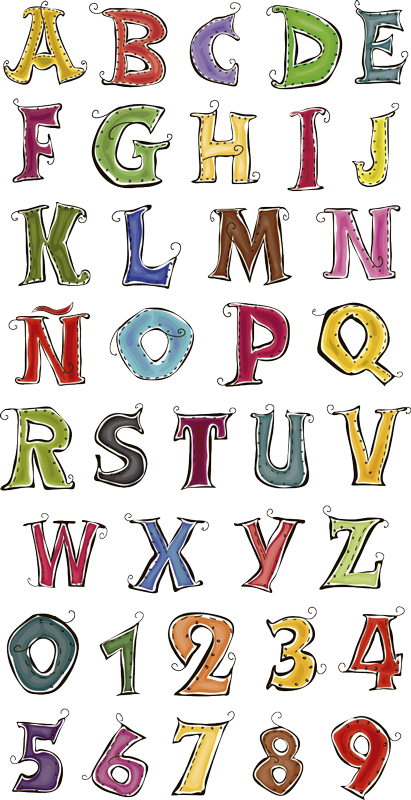 Otroške vinilna preproga celotna španska abeceda - TenStickers