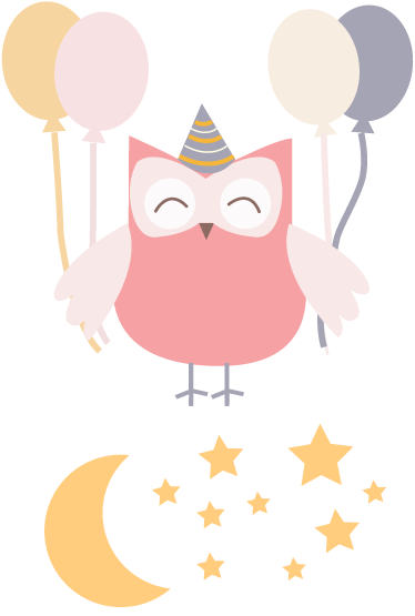 Otroške vinilna preproga zabavna sova - TenStickers